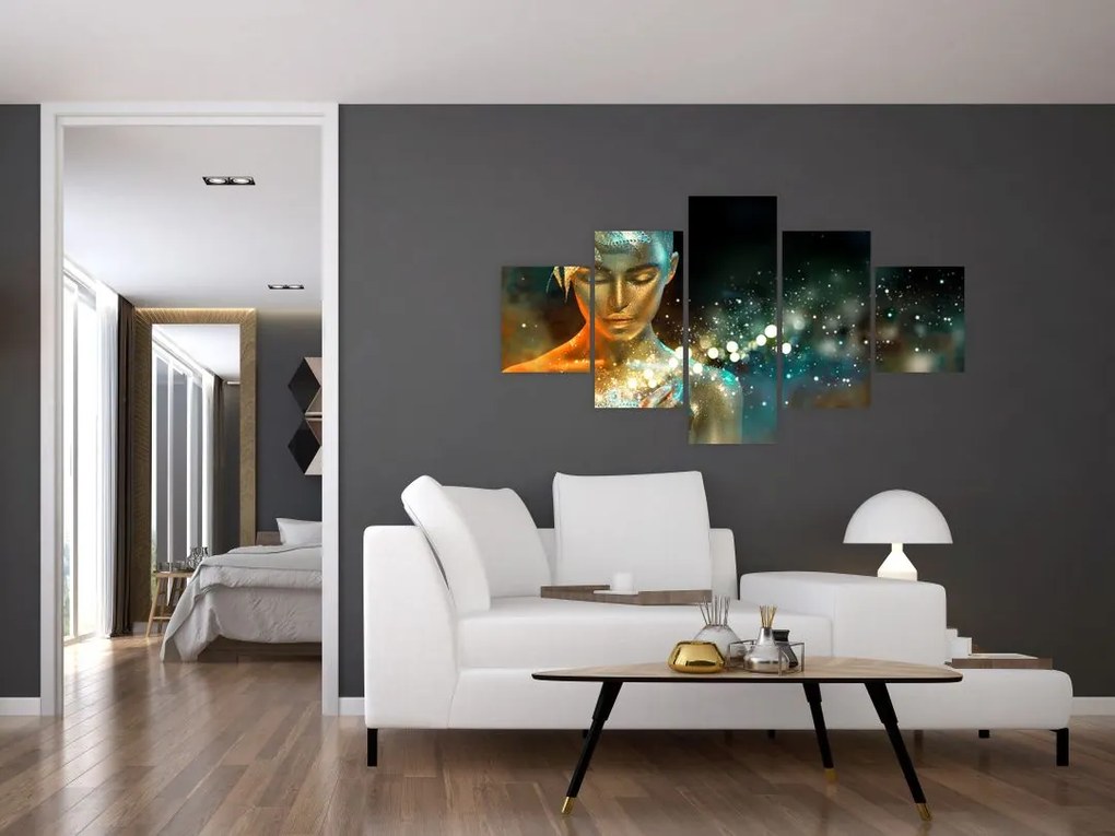 Obraz złotej wróżki (125x70 cm)