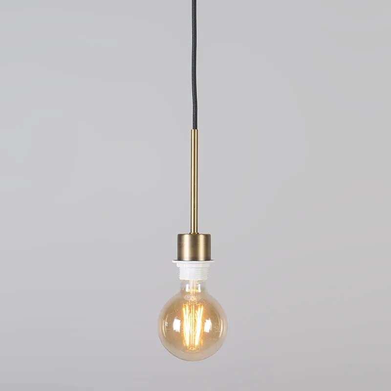 Nowoczesna lampa wisząca brązowa z kloszem 45 cm czarna - Combi 1 Nowoczesny Oswietlenie wewnetrzne