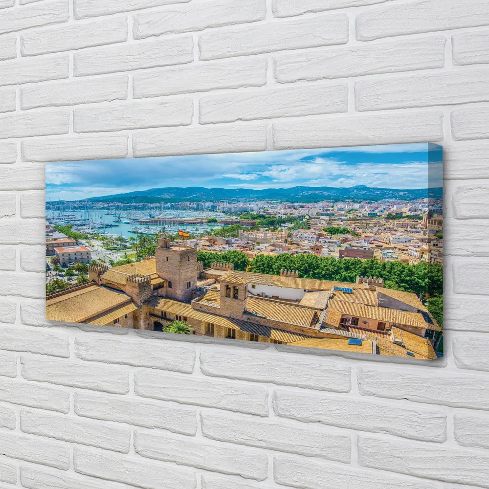Obraz na płótnie Portowy Urok Hiszpańskiego Miasta