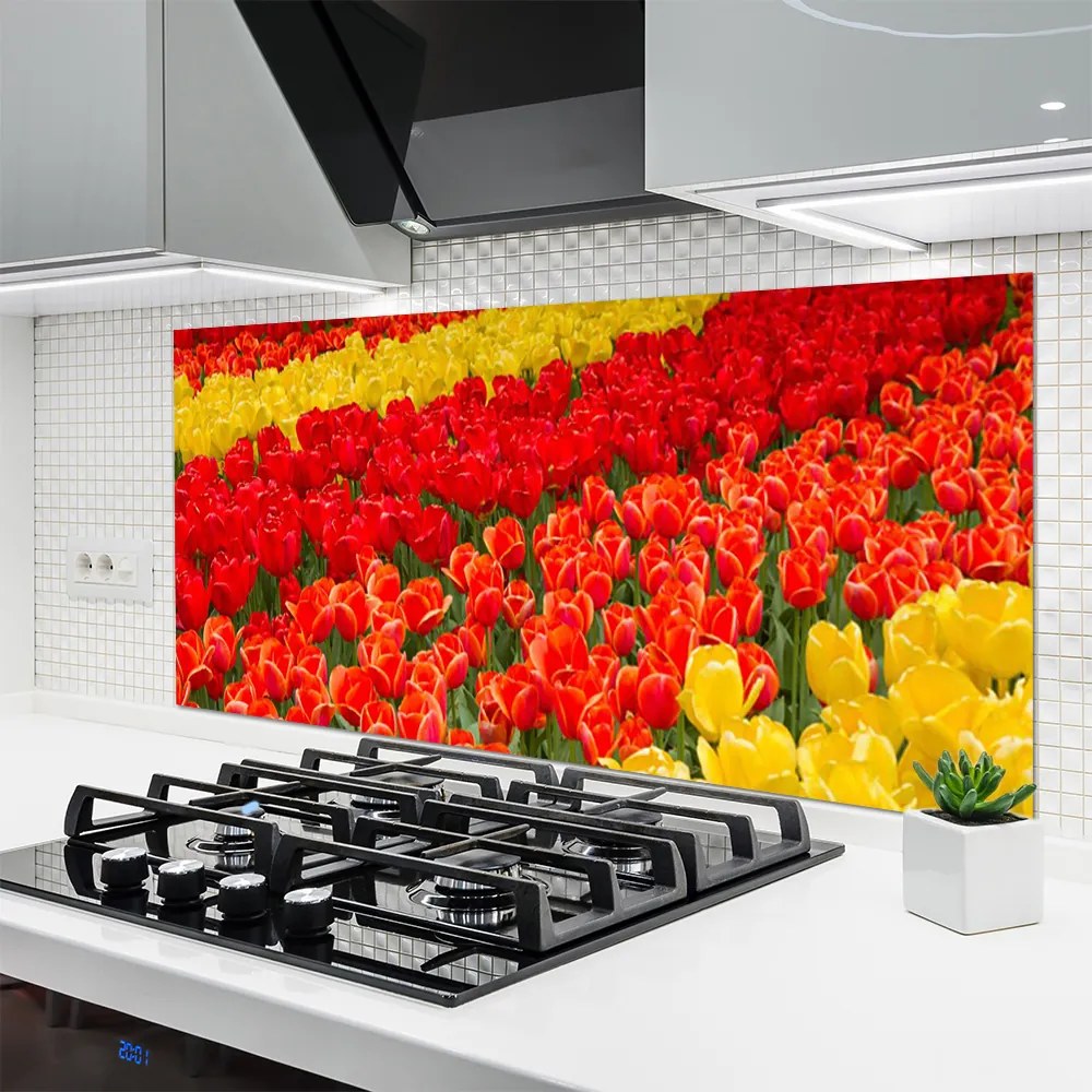 Szkło nad Blatem Wiosenny Bukiet Tulipanów