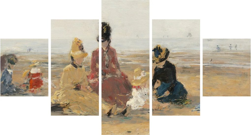 Obraz - Eugène Boudin, On the Beach, Trouville, reprodukcje (125x70 cm)