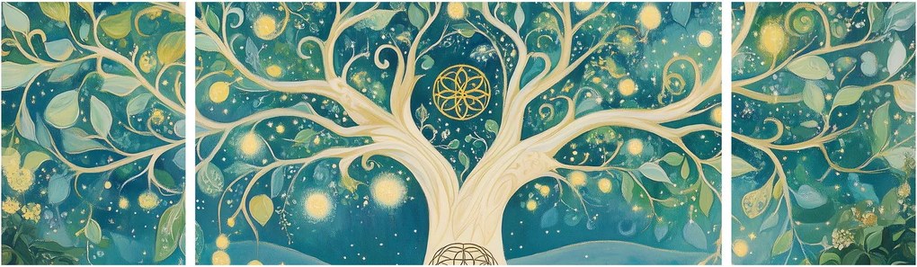 Obraz – Magiczne drzewo ze spiralami (170x50 cm)