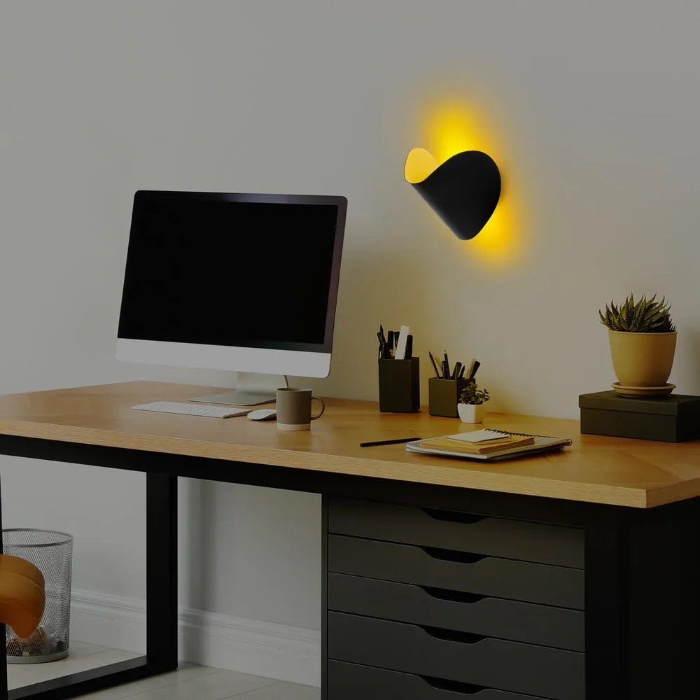 Czarny kinkiet LED Heybe – Opviq lights