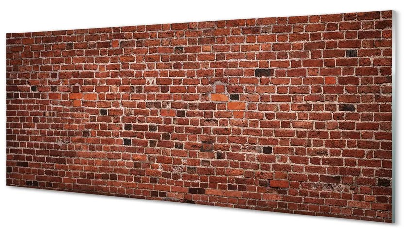 Szklany Panel Cegła mur vintage