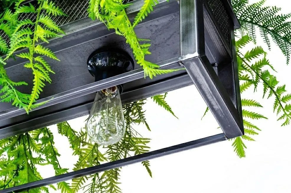 Szeroka lampa wisząca z kwietnikiem Semira 100