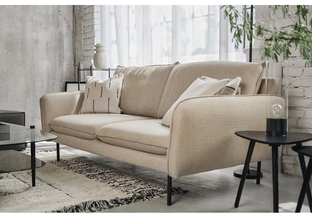 Beżowa sofa Cosmopolitan Design Vienna, 160 cm