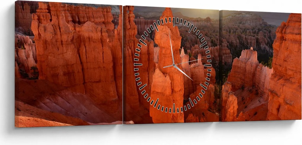 Obraz - Park Narodowy Utah (z zegarem) (90x30 cm)