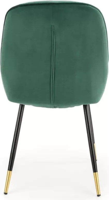 Krzesło Emerald – eleganckie, tapicerowane z nowoczesnym designem, na metalowych nogach