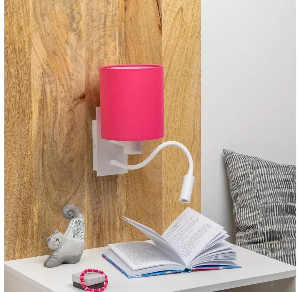 Brilagi - LED Kinkiet NUBILA 1xE27/25W/230V + LED/3W biały/różowy