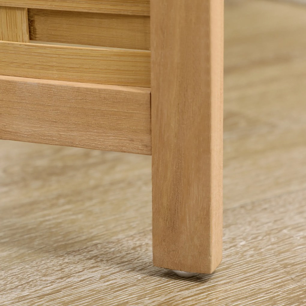 HOMCOM Parawan składany bambusowy 3 częściowy 120x170x18 cm naturalny do wnętrz | Aosom PL