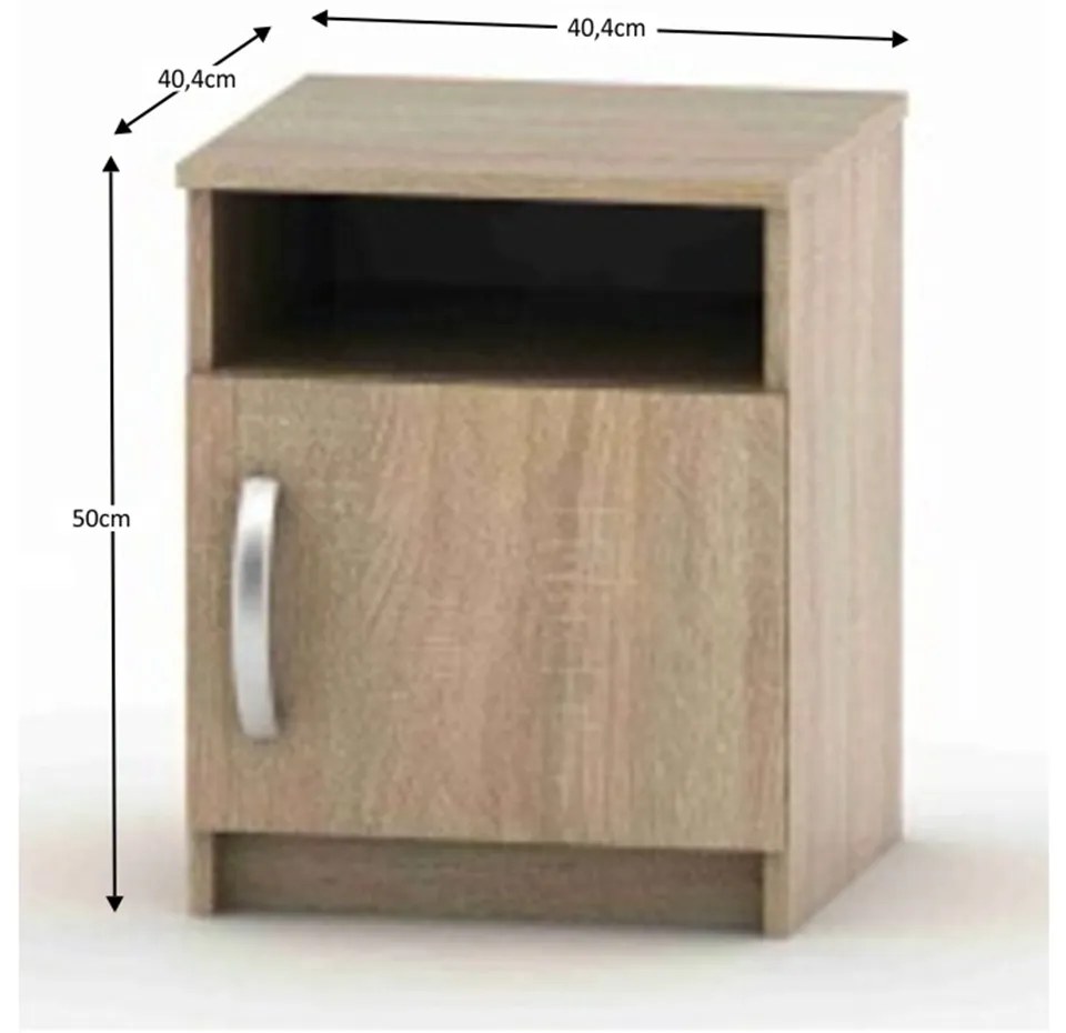 Szafka nocna BETTY 2, dąb sonoma