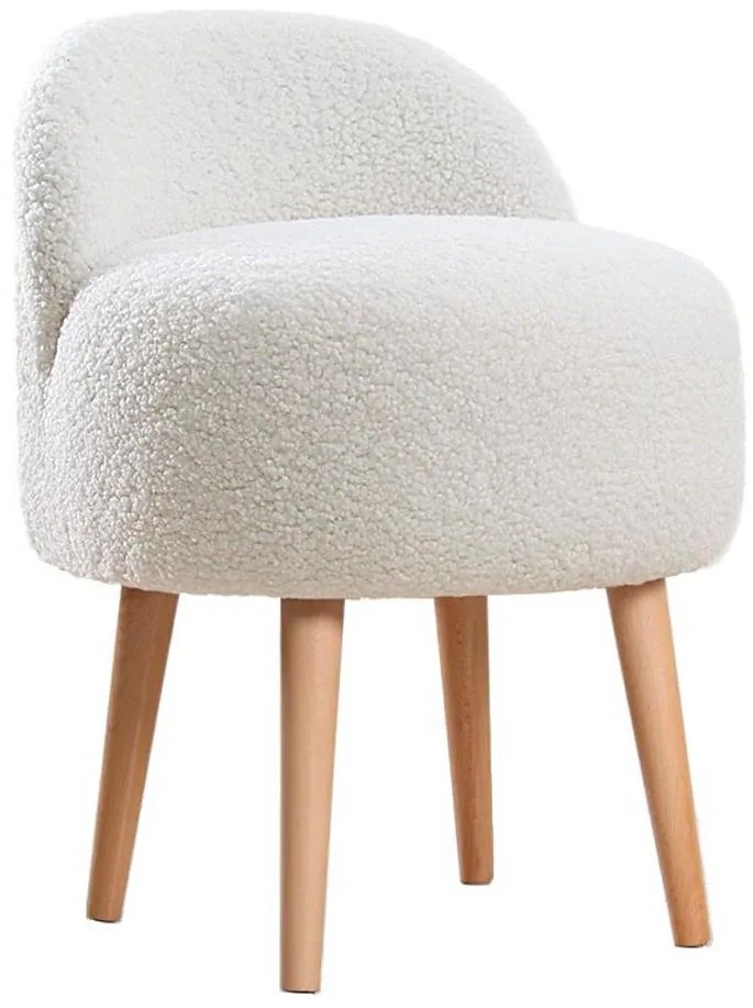 Taboret MIKI, śr. 46 cm, biały