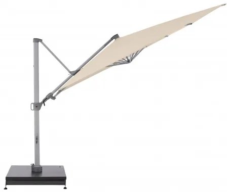 KNIRPS 320 x 320 cm - luksusowy wahadłowy parasol ogrodowy z drążkiem bocznym : Kolor parasola - Naturalny