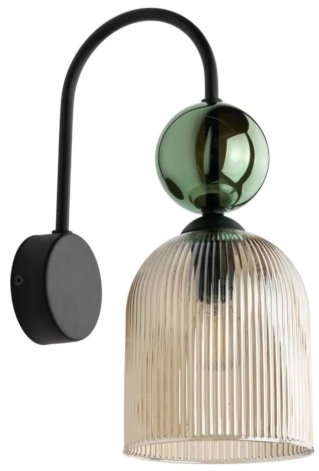 Kinkiet SOPHIA 1xE14/10W/230V czarny/zielony/dymny beżowy