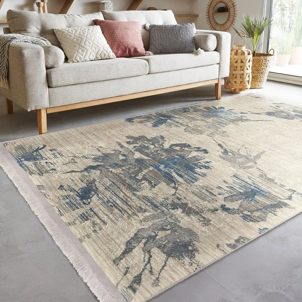 Niebiesko-beżowy dywan 80x150 cm – Mila Home