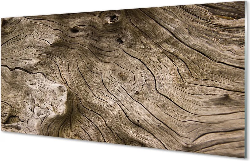 Szklany Panel Wyraziste Sęki Drewniane