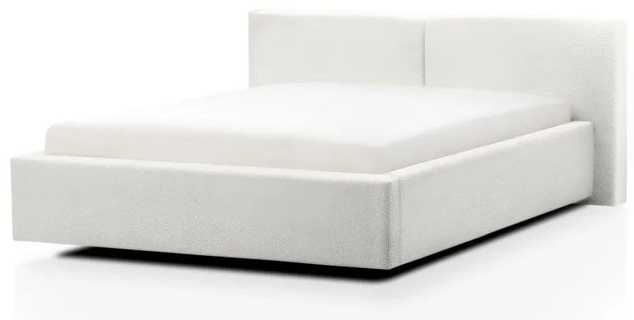 Białe tapicerowane łóżko dwuosobowe bez stelaża 140x200 cm Cube – Meise Möbel