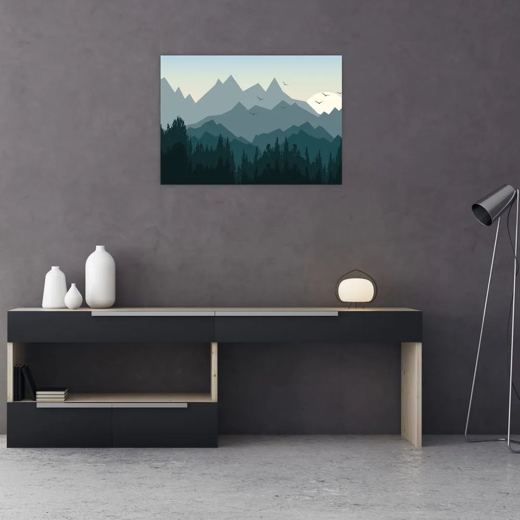 Obraz - Góry oczami grafika (70x50 cm)