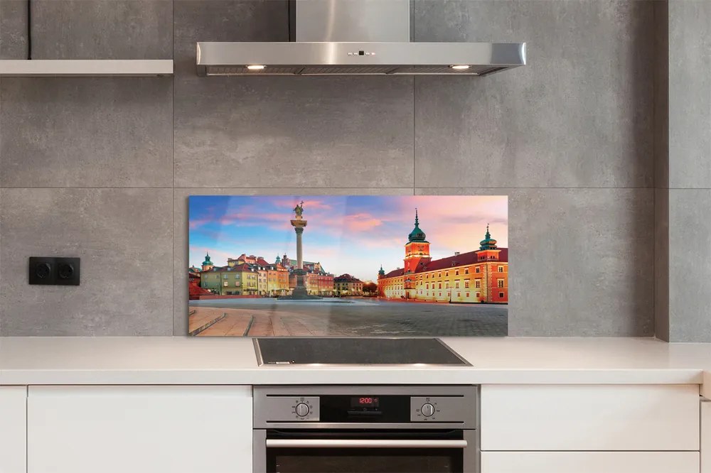 Panel Szklany Świt nad Warszawskim Starym Miastem