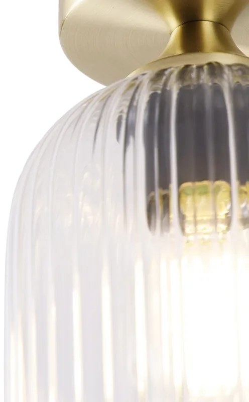 Lampa sufitowa w stylu art deco mosiądz - Banci ArtDeco Oswietlenie wewnetrzne