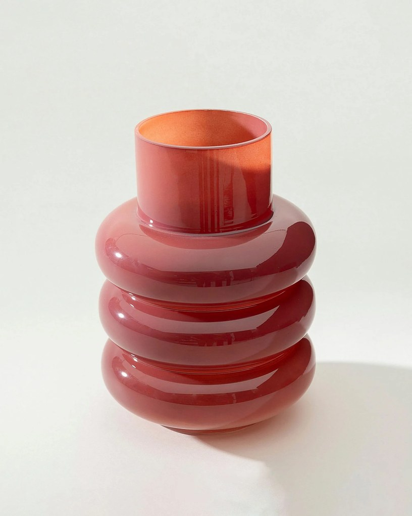 Wazon szklany Rosso 16x24 cm