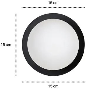 Czarny okrągły kinkiet kulka - 3X D009 P6-T39