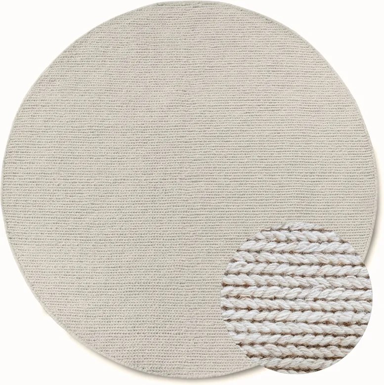 Dywan wełniany Villeroy &amp; Boch Francois kremowy koło 160 cm x 160 cm