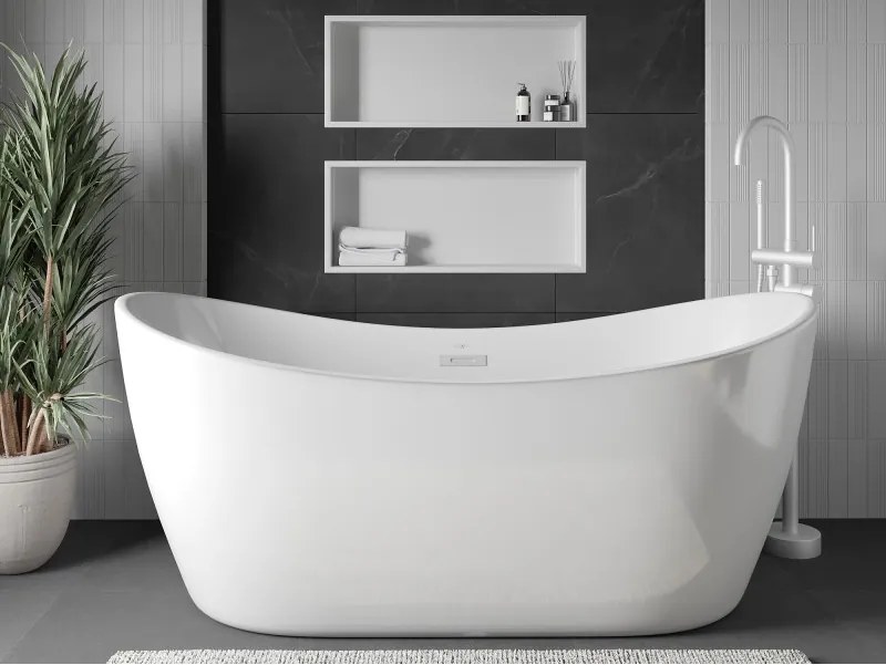 Mexen X-Wall-R półka wnękowa z kołnierzem 75 x 30 cm, biała - 1920753010