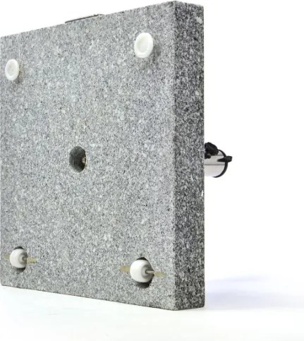 Podstawa z granitu i stali nierdzewnej kwadratowa z kółeczkami pod parasol 50 k