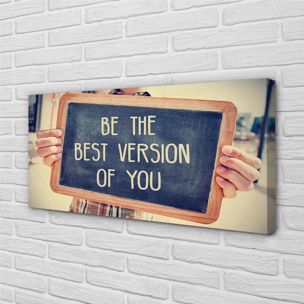 Obraz na płótnie Drewniana Tabliczka z Napisem