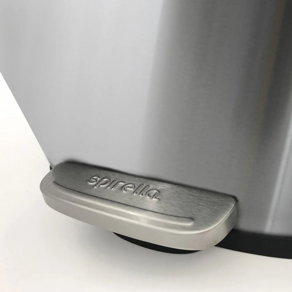 Spirella Kosz na śmieci z pedałem soft-close Akira 12 l, szczotkowana stal nierdzewna, 12 l