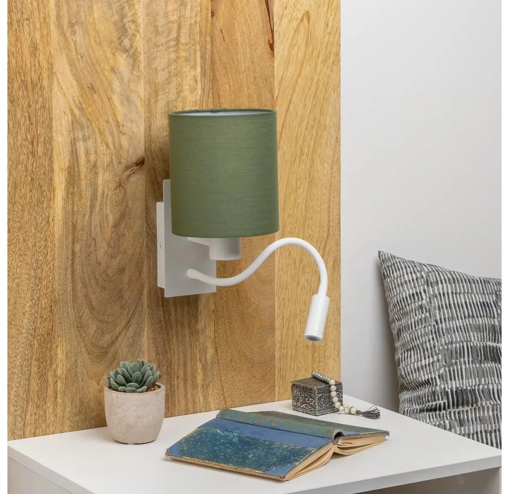 Brilagi - LED Kinkiet NUBILA 1xE27/25W/230V + LED/3W biały/zielony