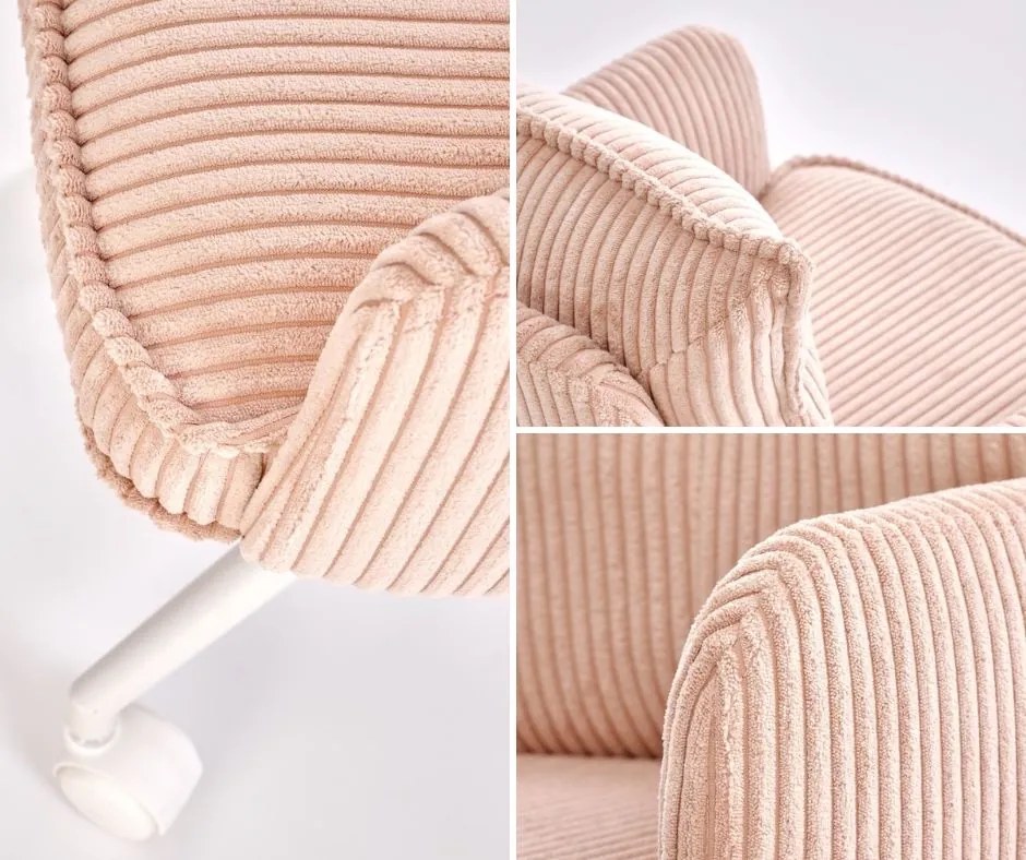 Fotel obrotowy Dumbo Halmar na bałym stelażu