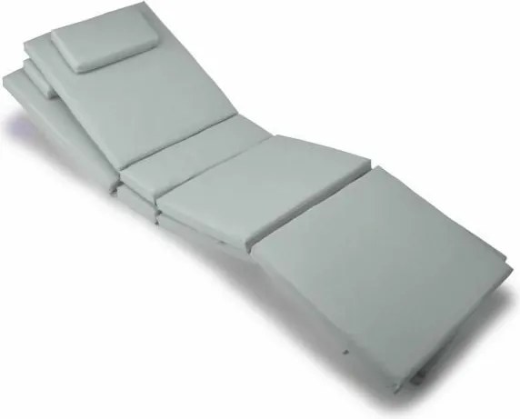 Zestaw 2 sztuk poduszek ogrodowych na leżaki - jasnoszary