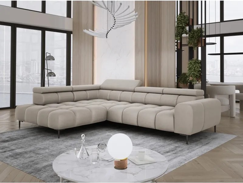 Narożnik PLAZA L Lewostronny w tkaninie Solar 16 WERSAL