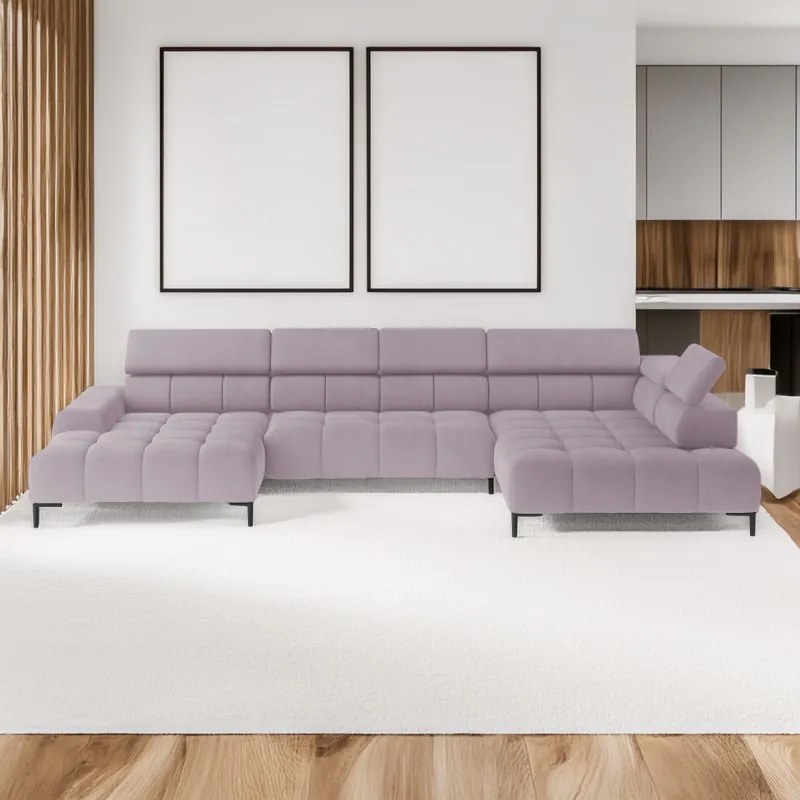 Narożnik PLAZA XL Prawostronny Elektryczna regulacja Tkanina SOLAR 61 WERSAL