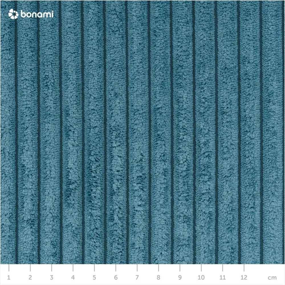 Niebieska sztruksowa rozkładana sofa 225 cm Augustin – Bobochic Paris