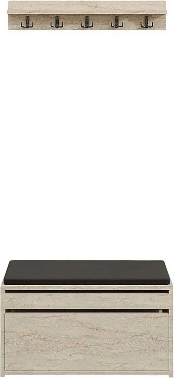 Komoda do przedpokoju – 80 cm x 42 cm x 35 cm – kolor trawertyn – 100% melamina