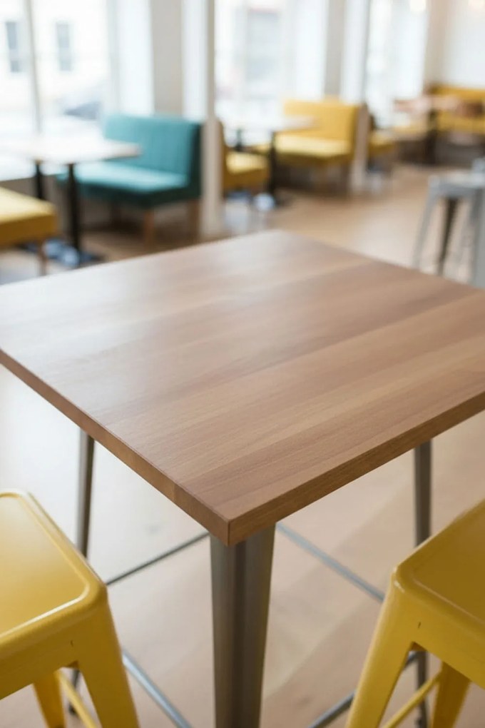 Wysoki stó z naturalnego drewna Torix 60 cm