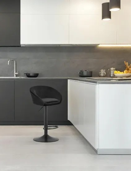 Granatowy hoker barowy A4-S70