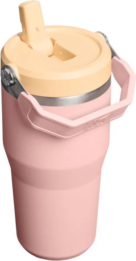 Brzoskwiniowy termos ze stali nierdzewnej 600 ml IceFlow™ Flip Straw 2.0 Tumbler Peach Rose – Stanley