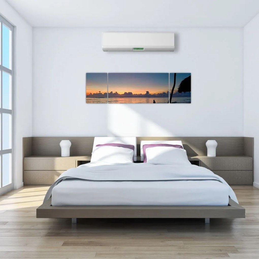 Obraz kobiety na plaży (170x50 cm)