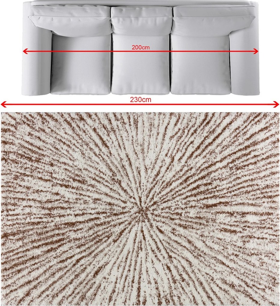 Dywan Softness cream/brown 160x230cm