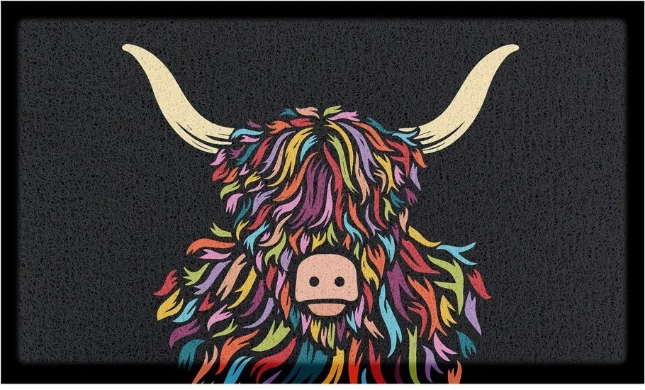 Wycieraczka z PVC 40x70 cm Highland Cow – Artsy Doormats