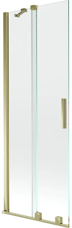Mexen Velar parawan nawannowy 2-skrzydłowy rozsuwany 70 x 150 cm, transparent, złoty - 896-070-000-01-50