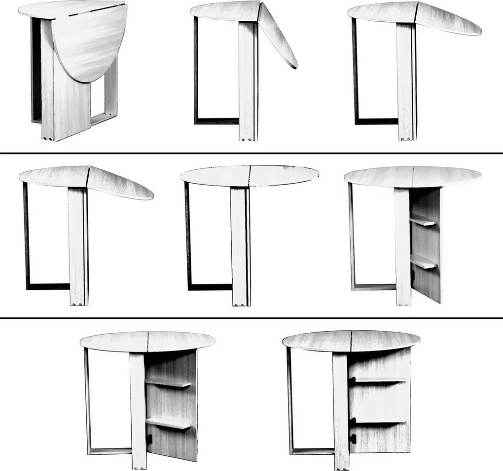 Składany stół jadalniany Middle Caucasian Oak