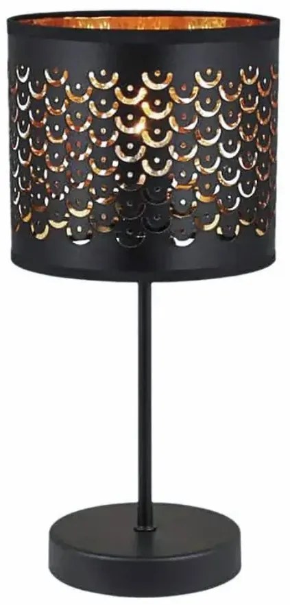 Czarna abażurowa lampa stołowa N8-G72