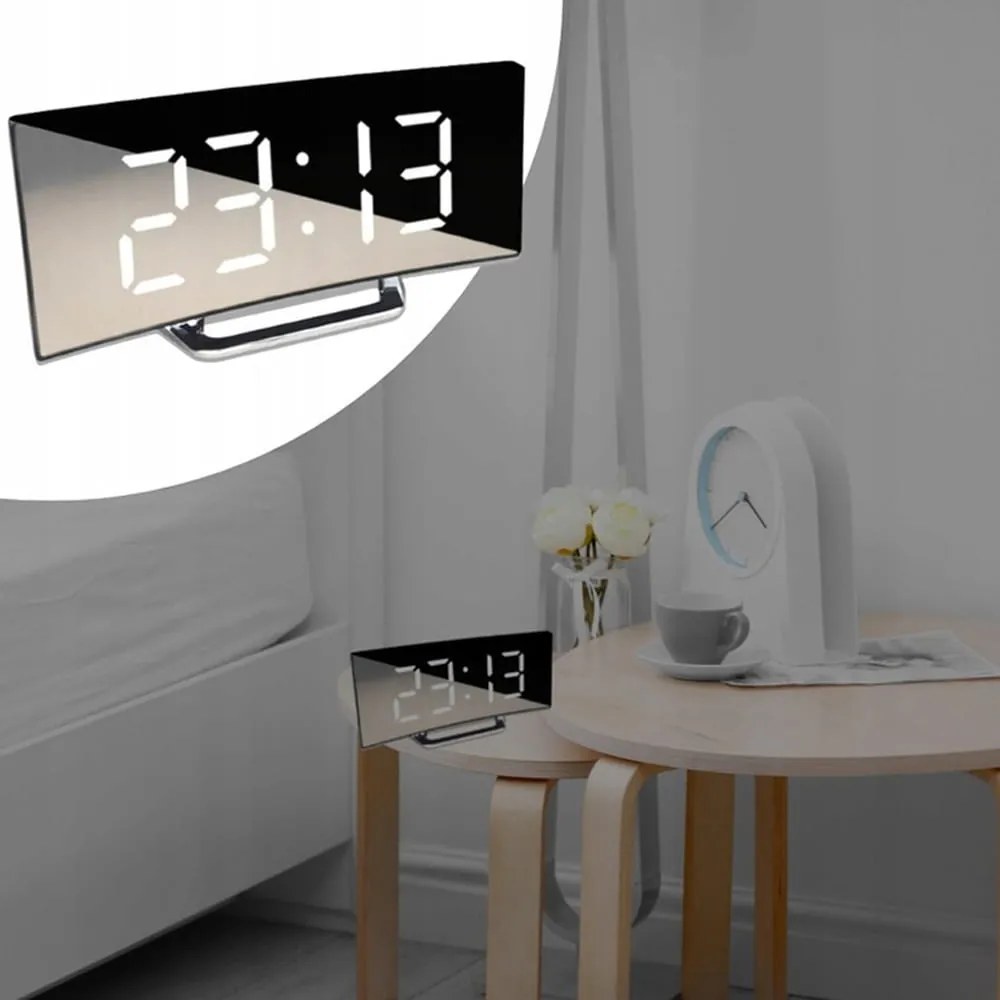 Zegar cyfrowy LED Mirror - DT-6507 (Biała)