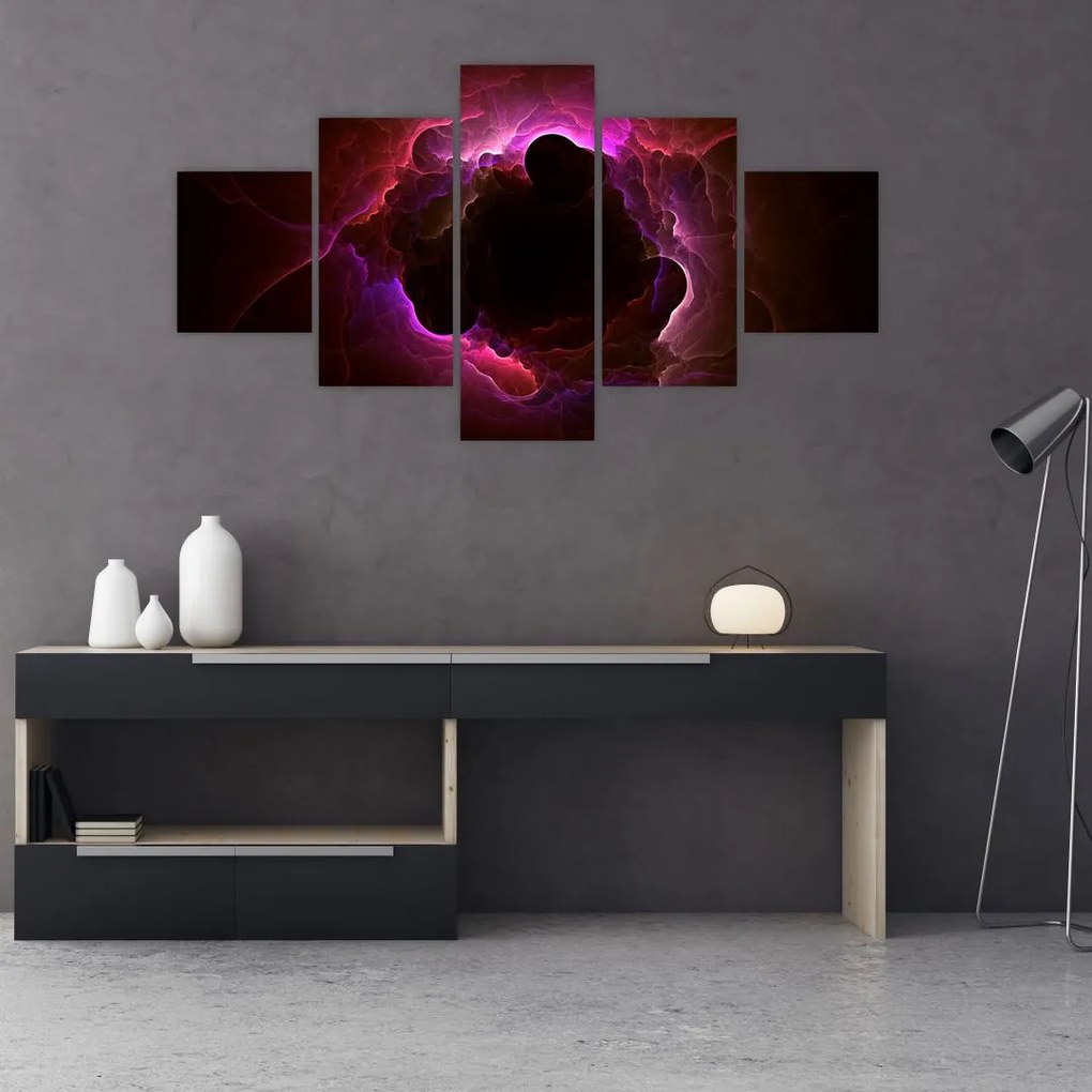 Obraz - abstrakcja chmur (125x70 cm)