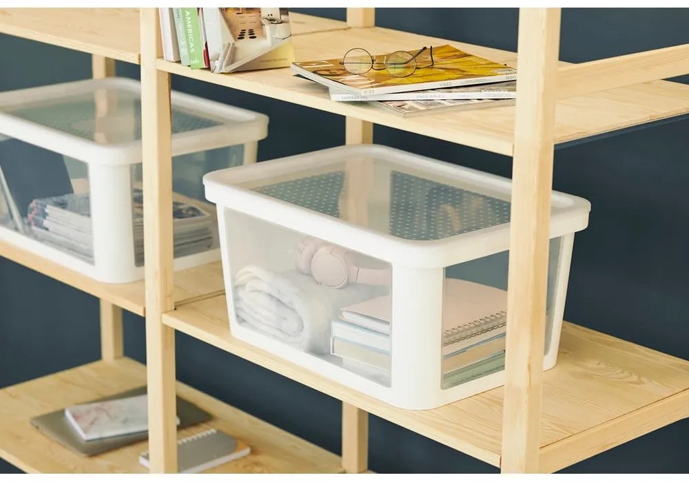 Biały plastikowy pojemnik 55,5x39x26,5 cm Albris – Rotho